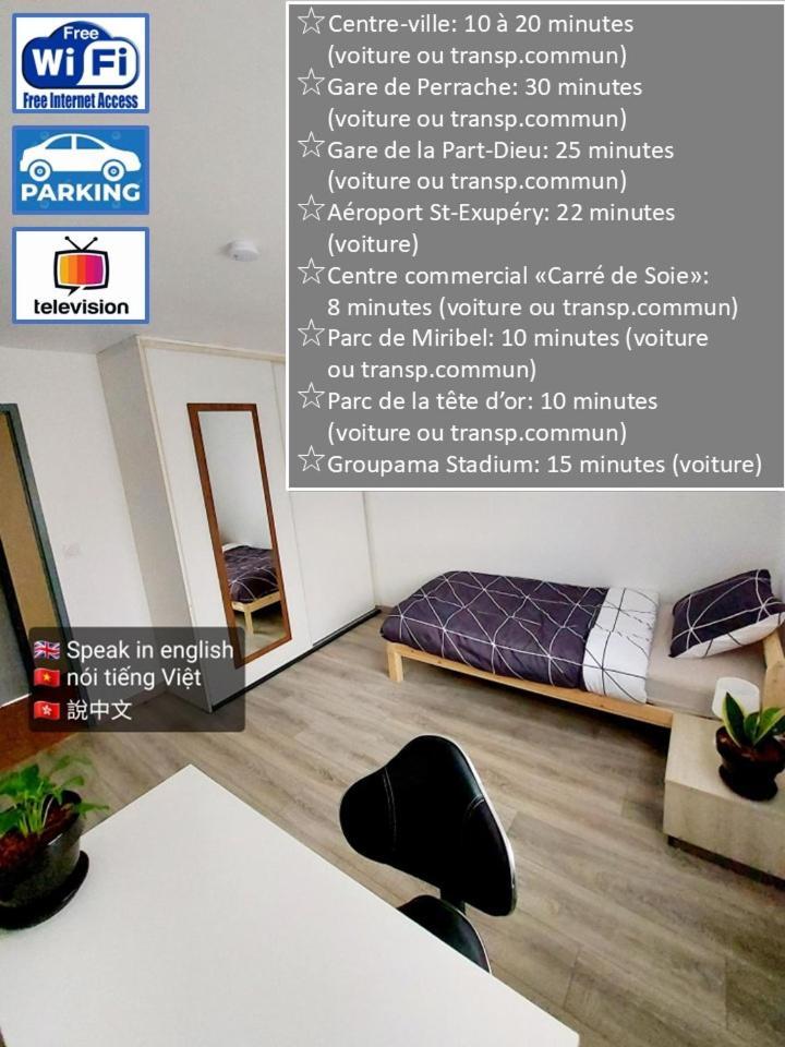 K&N - Maison A Partager Avec D'Autres Voyageurs - Chambre Privee - Jardin - Balcon Vaulx-en-Velin Dış mekan fotoğraf